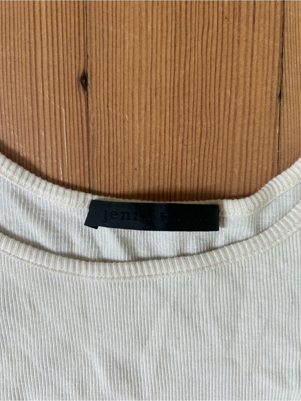 Jenni Kayne Cream Ribbed Tank Top - Picture 3 of 3